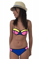 Bikini neoprene bleu push up
