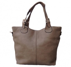 Cabas en cuir - marron clair