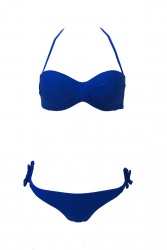 Maillot de bain deux pièces bleu roy satiné