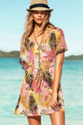 Robe de plage à fleurs