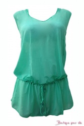 Tunique femme de plage verte