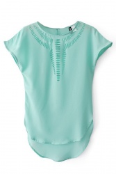 T shirt femme uni vert menthe
