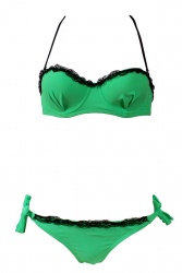 Maillot de bain Bandeau fashion dentelle Vert